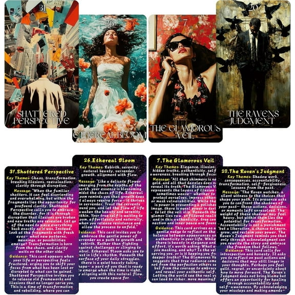 Echoes of The Soul Oracle Cards with Guidebook, 80 Oralce Deck Help You delve into The Realms of Introspection, Emotional Healing, and Spiritual Alignment