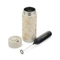 thumbnail image 5 of Thyme & Table 22 fl oz Stainless Steel Coffee Tumbler with Frother, Cream Floral, 5 of 7