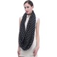 thumbnail image 3 of Owl Print Women's Infinity Loop Scarf (Black), 3 of 4