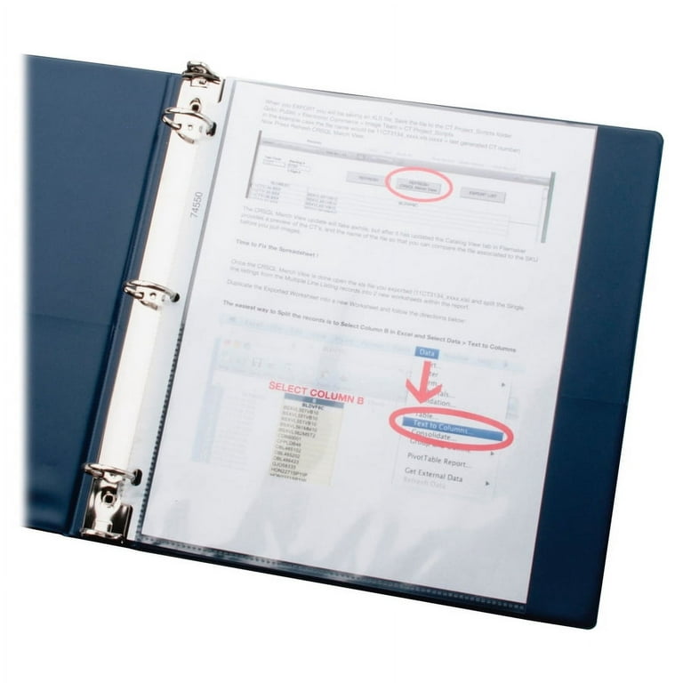 Business Source Sheet Protectors - For Letter 8 1/2 x 11 Sheet - 3 x  Holes - Ring Binder - Top Loading - Rectangular - Clear - Polypropylene -  250 / Carton - Thomas Business Center Inc