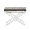 thumbnail image 4 of Linon Kelsi X Base Vanity Bench, Clear Legs, 18 inches Tall, Multiple Colors, 4 of 10