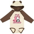 thumbnail image 3 of Inktastic It's My First Birthday with Panda Bear Girls Long Sleeve Baby Bodysuit, 3 of 5