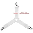 thumbnail image 4 of Triangle Bed Mattress -4pcs Adjustable Triangle Bed Mattress Sheet Holder Straps Clips Gripper Fasteners(White), 4 of 7