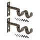 thumbnail image 1 of Soporte de varilla de cortina Unique Bargains, soporte doble de hierro para varilla de cortina de 20 mm, 125 x 72 x 21 mm marrón 2 piezas, 1 of 3