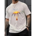 thumbnail image 1 of Men's fashion trend pure cotton round neck casual letter printed T-shirt Tee For Adult, Men, Women, Teen, Teenager, Adolescent, Youth, 1 of 6