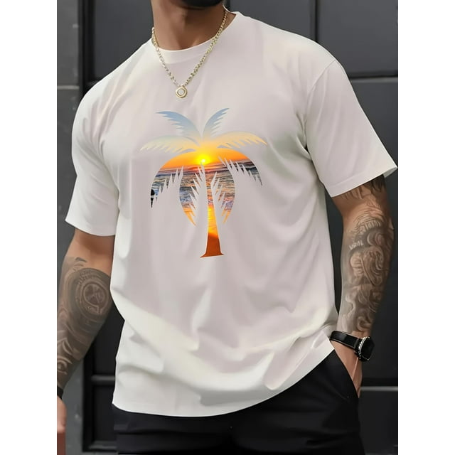 Men's fashion trend pure cotton round neck casual letter printed T-shirt Tee For Adult, Men, Women, Teen, Teenager, Adolescent, Youth