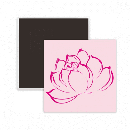 

Flower Lotus Flower Pattern Square Ceracs Fridge Magnet Keepsake Memento