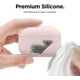thumbnail image 4 of Funda líquida híbrida rosa de 2 piezas compatible con AirPods Pro, carcasa protectora, estructura de triple capa, LED visible, silicona de alta calidad, 4 of 5