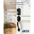 thumbnail image 3 of Veise Wifi Fingerprint Smart Deadbolt Lock with Handle Set, Keyless Entry Front Door Keypad Lock, App Remote Control, Matte Black, 3 of 9
