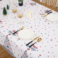 thumbnail image 5 of Litake Christmas Decoration Rectangle Christmas Tablecloth Xmas Table Cloth Waterproof and Washable Holiday Decorative Table Cover for Outdoor, Indoor Party Kitchen Dining Room, 60 x 102 Inch, 5 of 8