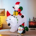 thumbnail image 4 of Costway 7 FT Tall Inflatable Polar Bear with Penguin Gift Bags & Gift Box Shaking Head, 4 of 10