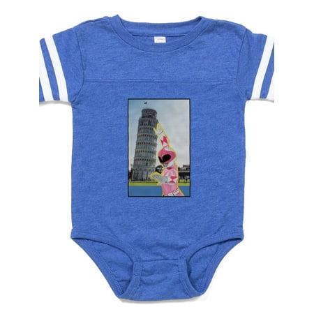 

CafePress - Power Rangers Pink Ranger A - Cute Infant Baby Football Bodysuit