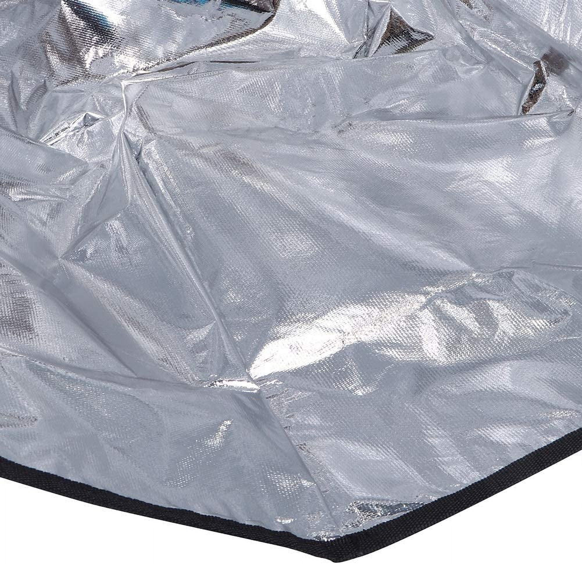 ABPETE Air Fryer Cover Dust Cover, Round Protective Cover Bag Small Household Appliance Dust Cover with 2 Pocket and Handle for Electric Pressure/Rice Cooker, 38x38.7cm/15x15.2in(Black)