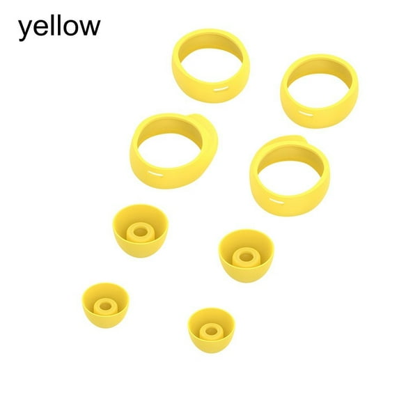 New Soft Anti-Slip Earphone Earbuds Cover Ear tips Kits In-ear Silicone Eartips YELLOW