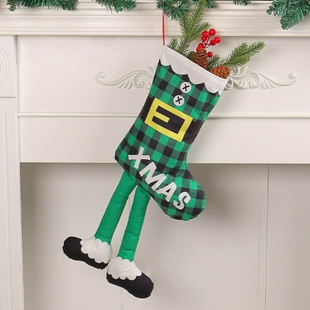

Nallwabiu Long Legs Christmas Socks Tree Decoration Pendant Shopping Mall Decor Window Display Props Festive Decorations for Christmas Tree Shopping Mall Window