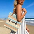 thumbnail image 6 of Beach Tote Bag for Women, Large Woven Straw Shoulder Bag with Colorful Stripes, Summer Vacation Travel and Pool Bag, 6 of 6