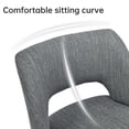 thumbnail image 5 of Vknow Furniture Mid-Century Counter Height Bar Stools Set of 4 with Solid Wood Legs and Ergonomic Backrest for Kitchen Island and Dining Room,Dark Gray, 5 of 8