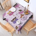 thumbnail image 2 of Ballet Princess Girls Pattern Square Tablecloth,Waterproof Square Table Cover,Wipeable Spillproof Washable Table Cover for Home Kitchen Party Decor 60"x60"(152x152cm), 2 of 6