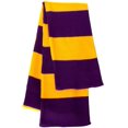 thumbnail image 1 of Sportsman - Bufanda de punto a rayas de rugby, oro púrpura Sportsman Bufandas, 1 of 1