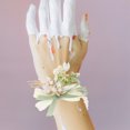 thumbnail image 4 of FENGGUIQU 2Pcs Bridesmaid Flower Bracelet Green Wristband Romantic Corsage for Wedding, 4 of 4