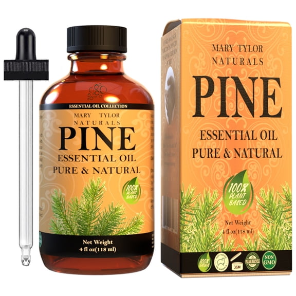 Pine Essential Oil (4 oz), Premium Therapeutic Grade, 100% Pure and Natural, Perfect for Aromatherapy, Relaxation, DIY Soaps, Candles and Much More by Mary Tylor Naturals