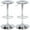 Silver, variant on 1PC Adjustable Bar Stool, Swivel Round Metal Airlift Barstool, Backless Counter Height Bar Chair for Kitchen Dining Room Pub Cafe (Black)