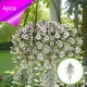 thumbnail image 1 of Violetas artificiales, 4pcs, colgantes de pared, Verdes, Eucaliptos, Blanco, 1 of 6