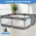 thumbnail image 5 of babyeap Baby Playpen,50x50 Inch Baby Playards for Babies and Toddlers,Fence Baby Play Yards for Indoor & Outdoor with Breathable Mesh,Dark Gray, 5 of 7
