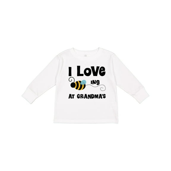Inktastic Grandkids Visit Grandma Honey Bee Gift Boys or Girls Long Sleeve Toddler T-Shirt