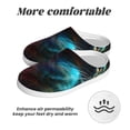 thumbnail image 6 of Daiia Neon Spectrum Cat Portrait Print Women’s Fuzzy Slippers Memory Foam Lightweight House Shoes Cozy Loafer Flannel House Shoes-42/43, 6 of 7