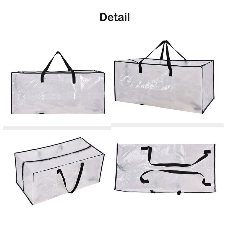 6 Pack Extra Large Clear Moving Bags with Zippers Carrying Handles Heavy Duty Storage Tote for Space Saving Moving Storage Packing Bags for Moving Walmart