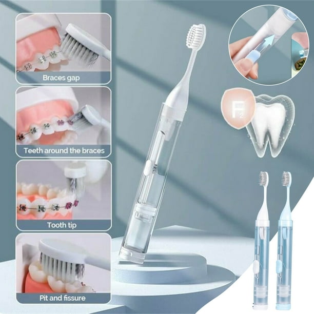 Cepillo de Dientes Portátil para Soldar, Juego de Cepillos de Dientes de Viaje, Cepillo de Dientes y Pasta de Dientes.
