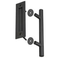 thumbnail image 3 of Yescom 12" Sliding Barn Door Pull Flush Handle Gate Hardware Set Heavy Duty Cast Iron Matte Black for Wooden Door, 3 of 10