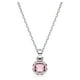 thumbnail image 4 of Collar Swarovski con piedra natal de octubre, piedra rosa de talla cuadrada, 4 of 6