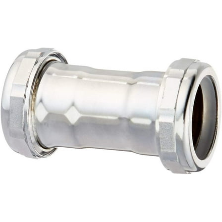 Keeney 669K 22-Gauge 1-1/4-Inch by 1-1/4-Inch Straight Coupling, Chrome