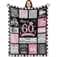 thumbnail image 1 of LHSHID 60th Birthday Gifts for Women Blanket 60th Birthday Gift Ideas 60th Birthday Decorations Women 60 Birthday Blanket Gifts for 60 Year Old Women Throw Blanket 40"x50", 1 of 8