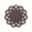 Black, variant on Yihuala Woven Rattans Round Flower Shaped Wall Mirrored Innovative Art Decors Makeup Mirrored for Entryways Living Room Bathroom