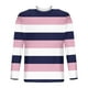 thumbnail image 5 of Blusas y camisas de manga larga con cuello redondo para hombre, blusa informal de manga larga con cuello redondo y estampado de rayas, blusa de poliéster para hombre, 5 of 5