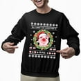 thumbnail image 2 of Christmas Sweatshirt, All I Want for Christmas is a Pig Holiday Ugly Sweatshirt, Funny Festive Crewneck Sweatshirt, Animal Lover & Pet Pig Owner Gift, 2 of 5
