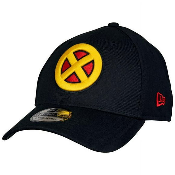 X-Men 818162-medium-large X-Men Symbol Costume New Era 39Thirty Fitted Hat&#44; Black - Medium & Large