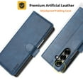 thumbnail image 5 of For Samsung Galaxy Z Fold 7 Phone Case Wallet,[RFID-Blocking] [Card Holder/Cash Slots] [Kickstand] Magnetic Clasp Leather Protective Flip Cover Men Women for Samsung Galaxy Z Fold 7,Blue, 5 of 9