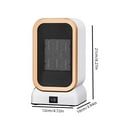 thumbnail image 5 of Vggrvlo Space Heater 1500W/750W Safe and Quiet Heater Fan with Heating and Fan Modes 11.5ft/s Portable Electric Heaters for Office Desk, 5 of 8