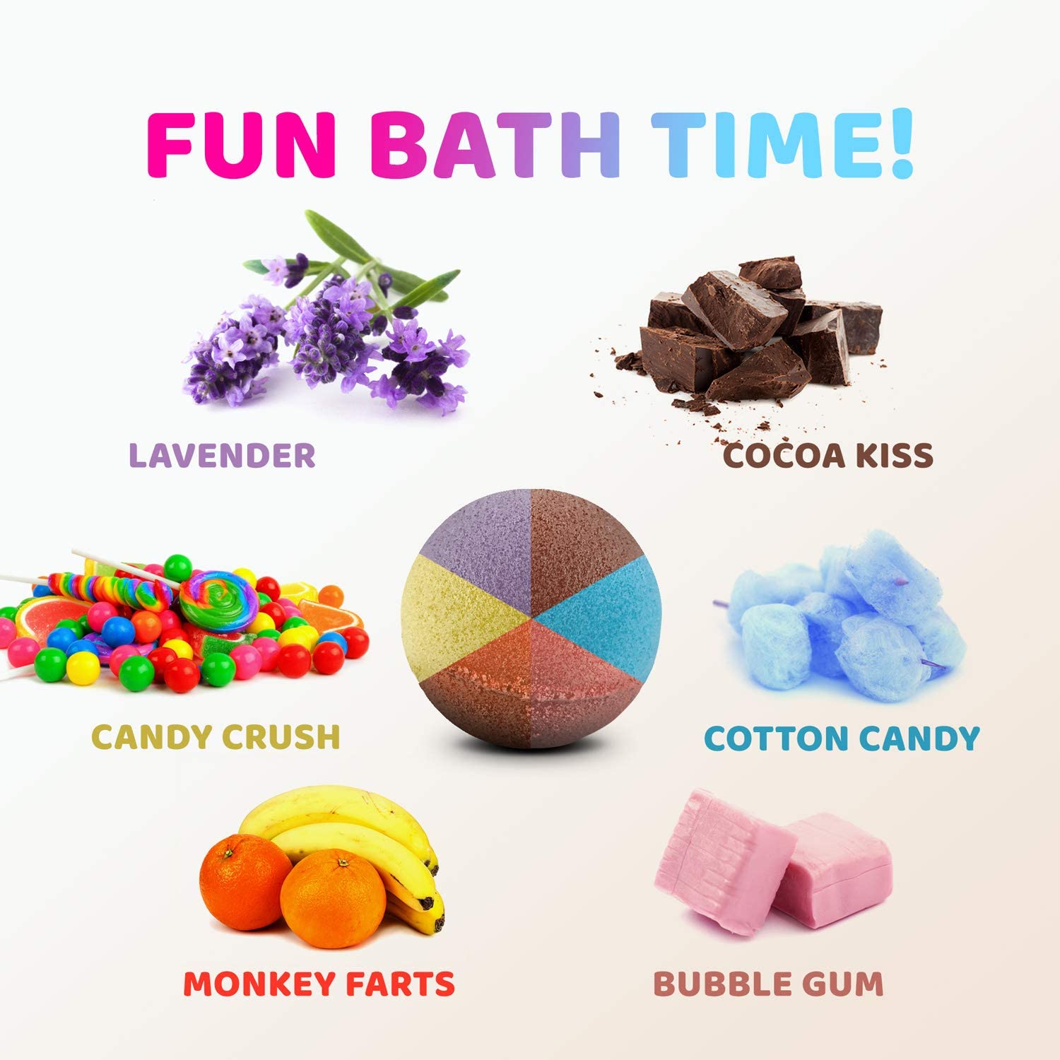Bath Bombs for Kids with Surprise Inside Funny Dinosaurs Dino Toys Handmade in USA Natural and Safe by Relaxcation 6 Set