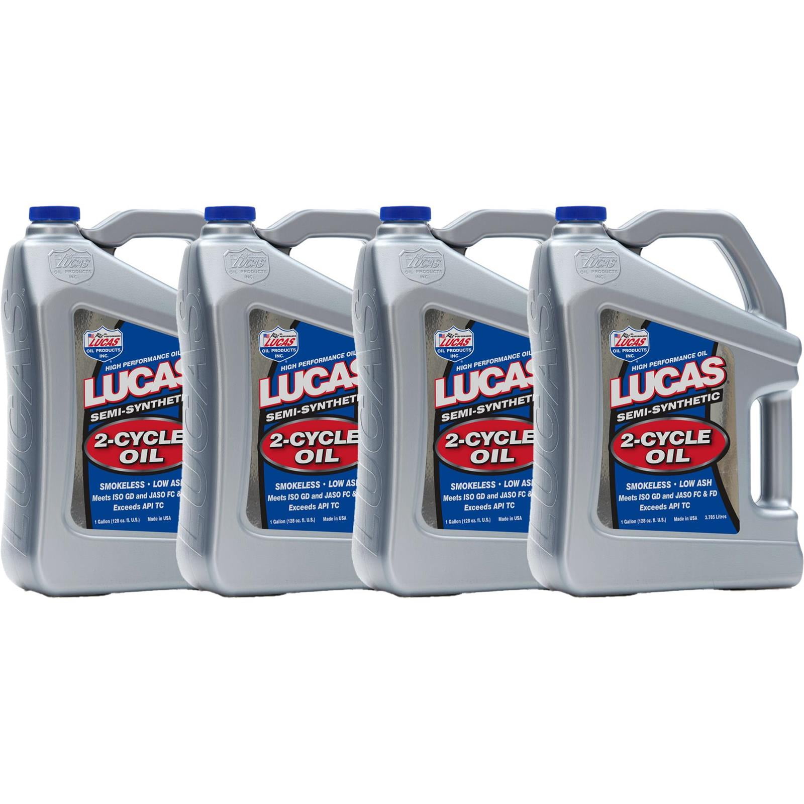 Lucas Oil 10115 SemiSynthetic 2Cycle Oil, 1 Gallon, Case Of 4