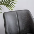 thumbnail image 4 of Homy Grigio Faux Leather Living Room Chairs With Armrest, Dining Chairs Set of 2 (Charcoal), 4 of 5
