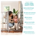 thumbnail image 6 of Regalo Easy Step® 49-Inch Extra Wide Baby Gate, Includes 4-Inch and 12-Inch Extension Kit, 4 Pack of Pressure Mount Kit, and 4 Pack of Wall Mount Kit, 6 of 14