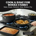 thumbnail image 6 of Granitestone Ceraluxe 20Pcs Ceramic Cookware Set Nonstick, Complete Pots and Pans Set Non Stick with 5 Pc Bakeware Set, Deep Frying Pan Set, & Steamer, Non Toxic, Oven & Dishwasher Safe, Black, 6 of 9