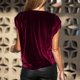 thumbnail image 5 of Camisetas de Manga Corta para Mujeres Moda Casual de Ajuste Suelto Blusa de Cuello Redondo de Color Sólido Camisetas de Manga Corta para Mujeres Casual, 5 of 8