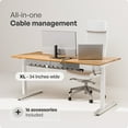 thumbnail image 2 of pamo Cable Management Under Desk for Easy mounting Under-Table I Set of 2 - with 10X Cable Ties I Desk Organizer for Office/Home Office Table Thoughtful Cable Tray Holder, 2 of 7