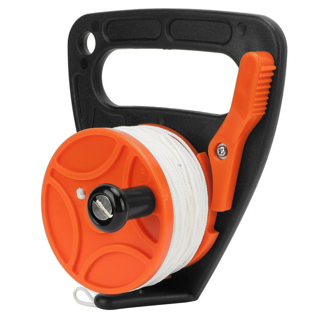 Bobine de Corde de Plongée, Moulinet de Plongée Résistant à la Déchirure Longue Durée pour la Plongée en Grotte Orange